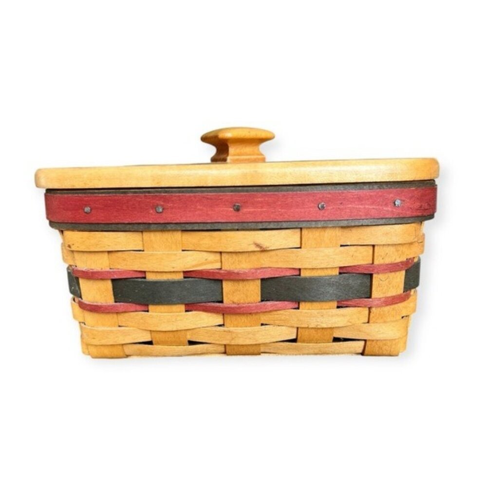 🌻VINTAGE Longaberger Father’s Day Address Basket with Lid
